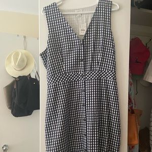 JCrew Gingham A line botton down dress